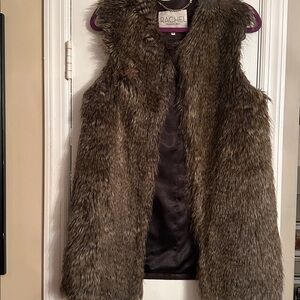 Rachel Zoe Brown Faux Fur Vest